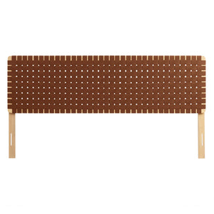 Sparta Weave Vegan Leather King Headboard by Modway