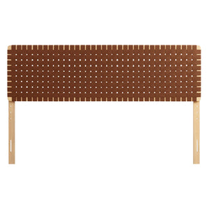 Sparta Weave Vegan Leather King Headboard by Modway