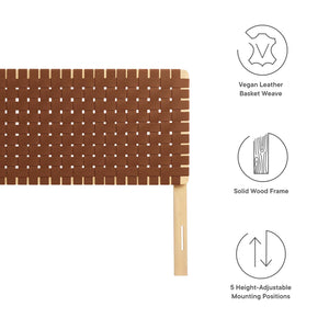 Sparta Weave Vegan Leather King Headboard by Modway