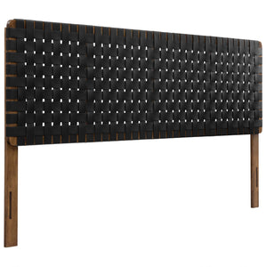 Sparta Weave Vegan Leather King Headboard by Modway