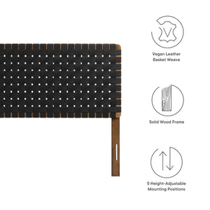 Sparta Weave Vegan Leather King Headboard by Modway