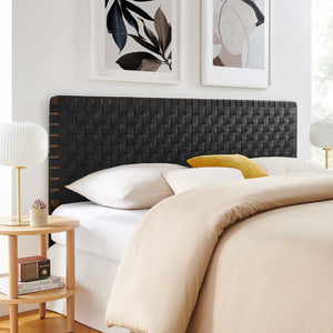 Sparta Weave Vegan Leather King Headboard by Modway