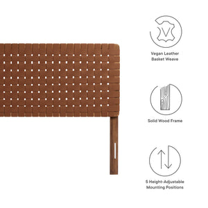 Sparta Weave Vegan Leather King Headboard by Modway