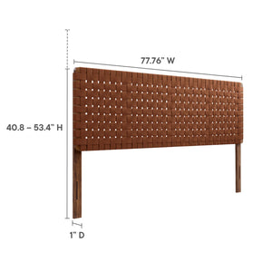 Sparta Weave Vegan Leather King Headboard by Modway