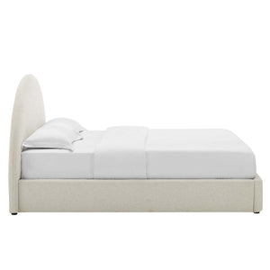 Resort Upholstered Fabric Arched Round Full Platform Bed by Modway