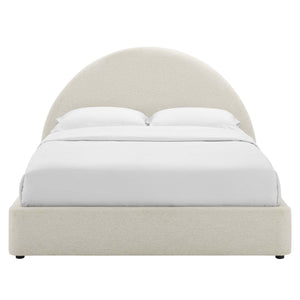 Resort Upholstered Fabric Arched Round Full Platform Bed by Modway