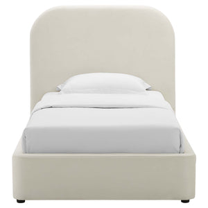 Keynote Performance Velvet Curved Twin Platform Bed by Modway