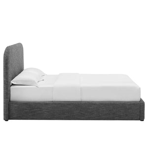 Keynote Upholstered Fabric Curved King Platform Bed by Modway