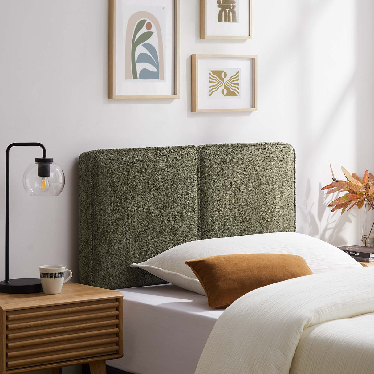 Lindee Boucle Fabric Twin Headboard by Modway