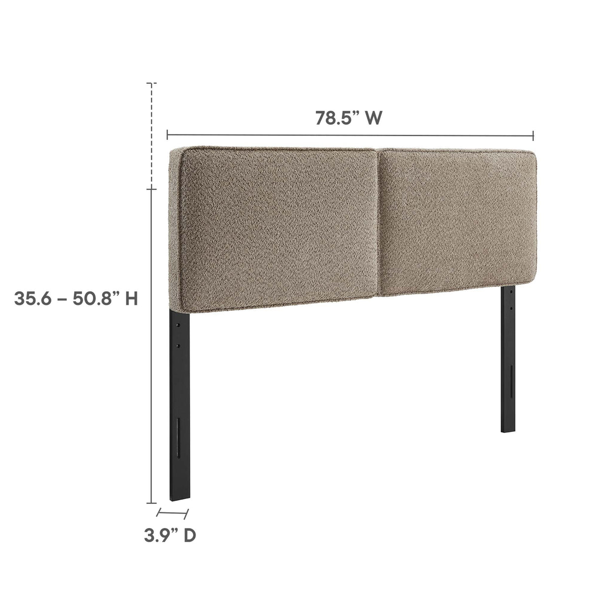 Lindee Boucle Fabric King Headboard by Modway
