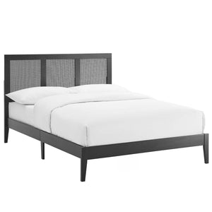 Sirocco Rattan and Wood Full Platform Bed by Modway