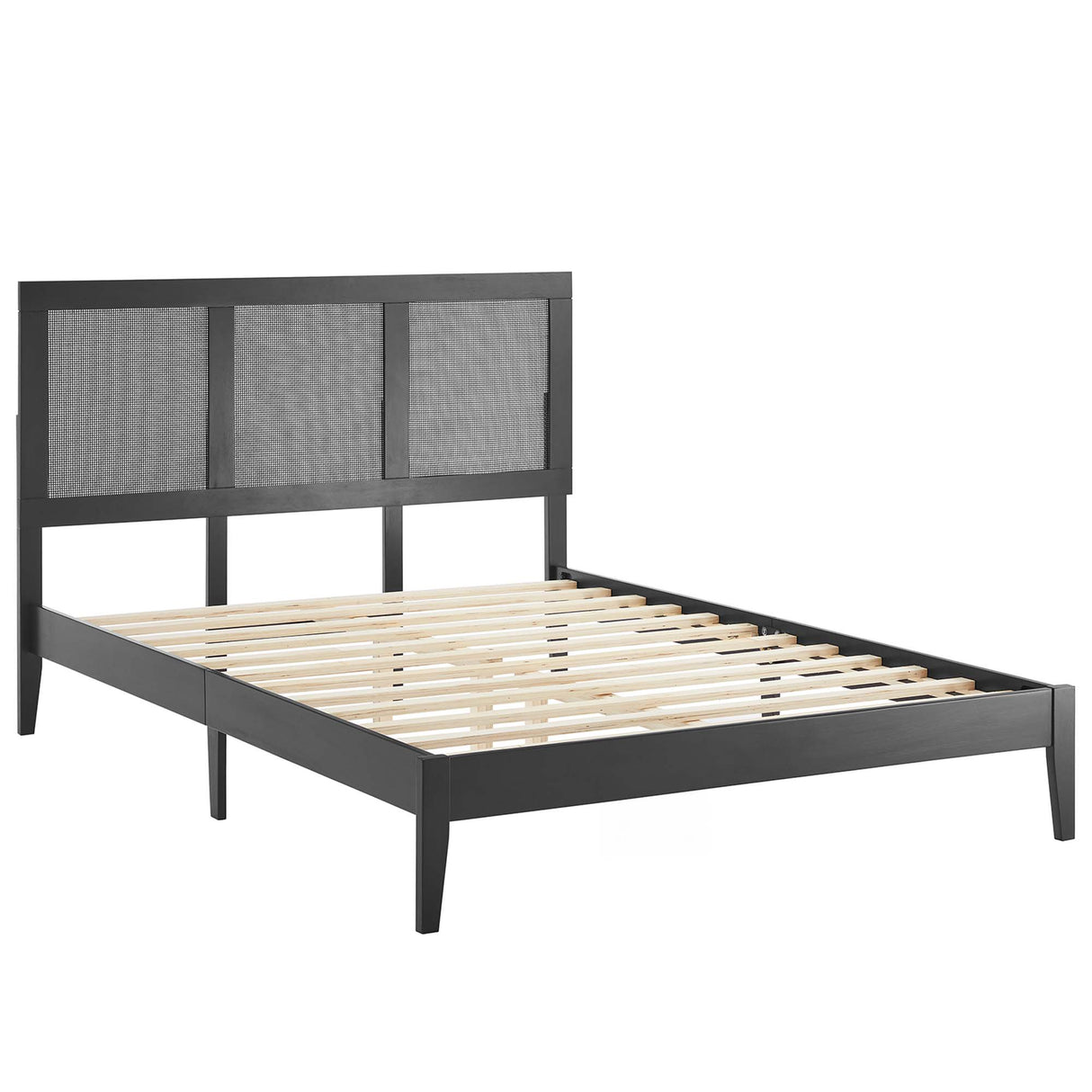 Sirocco Rattan and Wood Full Platform Bed by Modway