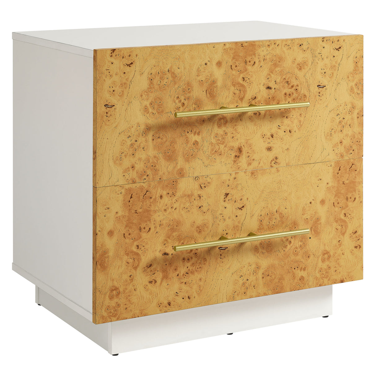 Abel 2-Drawer Burl Wood Nightstand by Modway