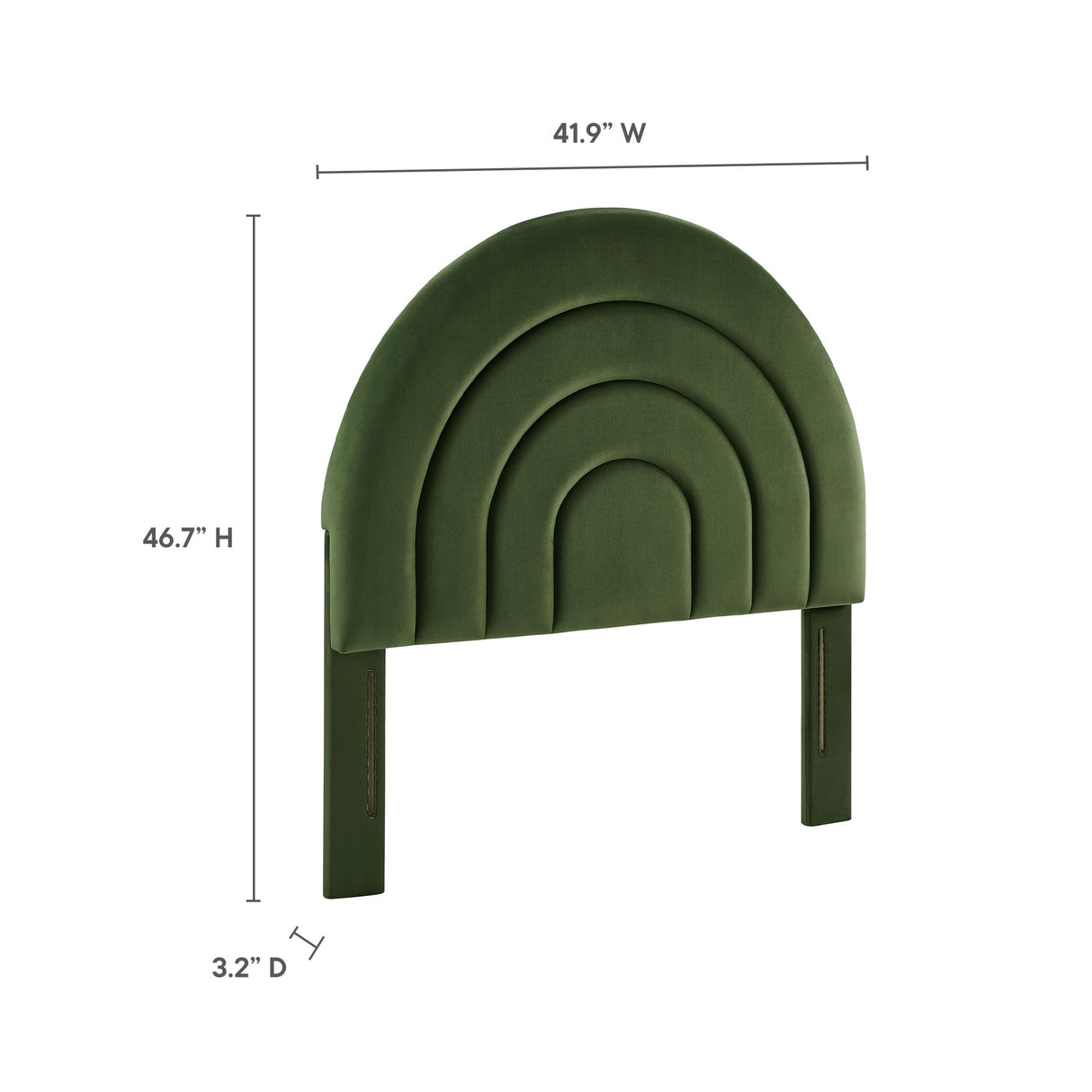 Solana Arched Performance Velvet Twin Headboard by Modway