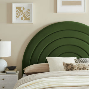 Solana Arched Performance Velvet King Headboard