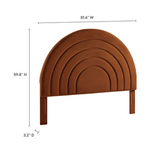 Solana Arched Performance Velvet King Headboard
