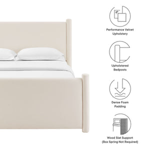 Rael Performance Velvet King Platform Bed by Modway