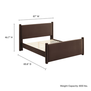 Rael Performance Velvet King Platform Bed by Modway