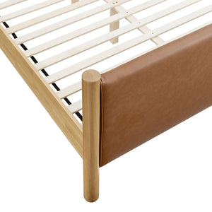 Maven Full Size Vegan Leather Upholstered Platform Bed by Modway