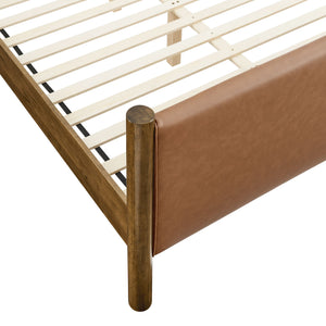 Maven Full Size Vegan Leather Upholstered Platform Bed by Modway