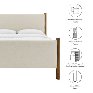 Maven Queen Size Fabric Upholstered Platform Bed by Modway