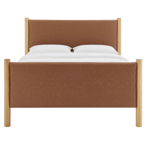 Maven King Size Vegan Leather Upholstered Platform Bed by Modway
