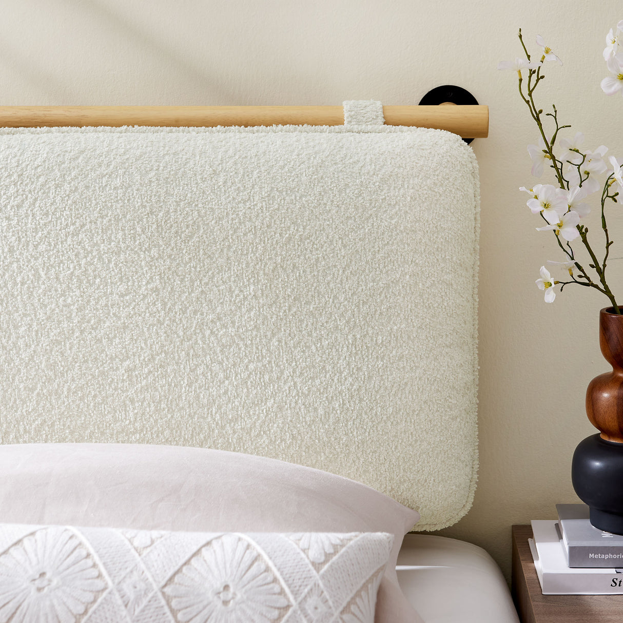 Anela Wall-Mounted Chenille Upholstered Twin Headboard