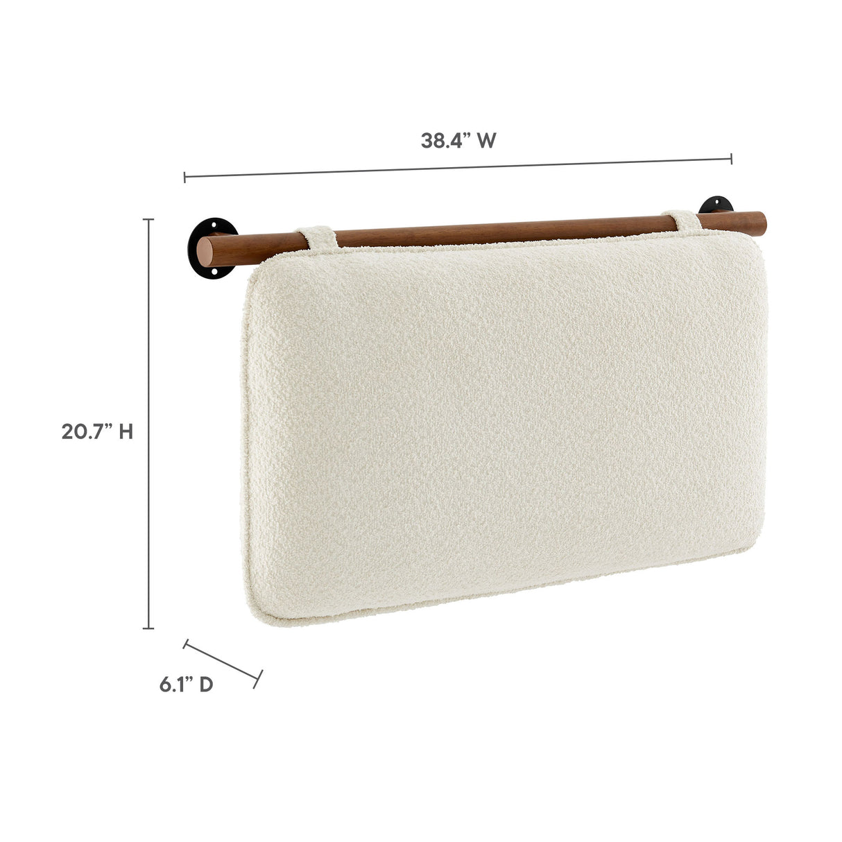 Anela Wall-Mounted Chenille Upholstered Twin Headboard