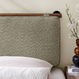 Anela Wall-Mounted Chenille Upholstered Twin Headboard