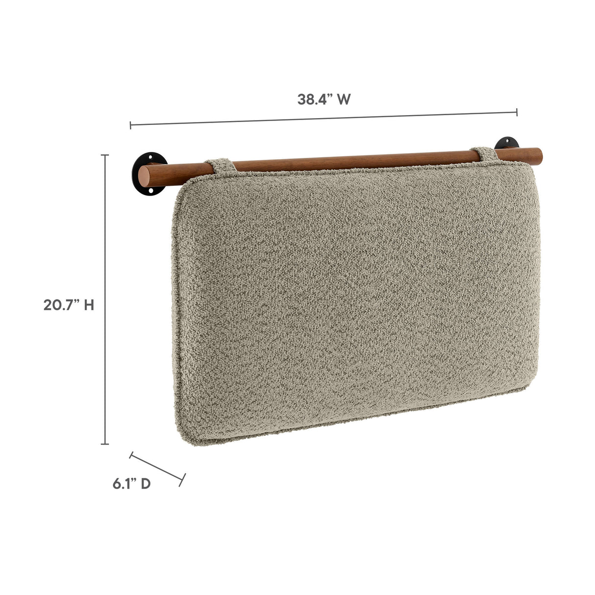 Anela Wall-Mounted Chenille Upholstered Twin Headboard