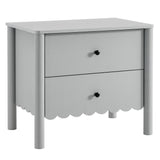 Emmeline Scalloped 2-Drawer Nightstand by Modway