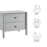 Emmeline Scalloped 2-Drawer Nightstand by Modway