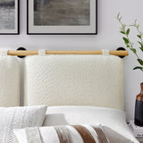 Anela Wall-Mounted Chenille Upholstered Queen Headboard by Modway