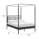 Marlowe 4-Poster Canopy Metal Full Platform Bed by Modway