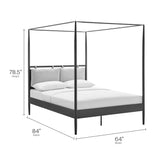 Marlowe 4-Poster Canopy Metal Queen Platform Bed by Modway