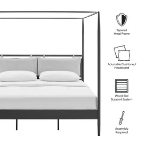 Marlowe 4-Poster Canopy Metal King Platform Bed by Modway