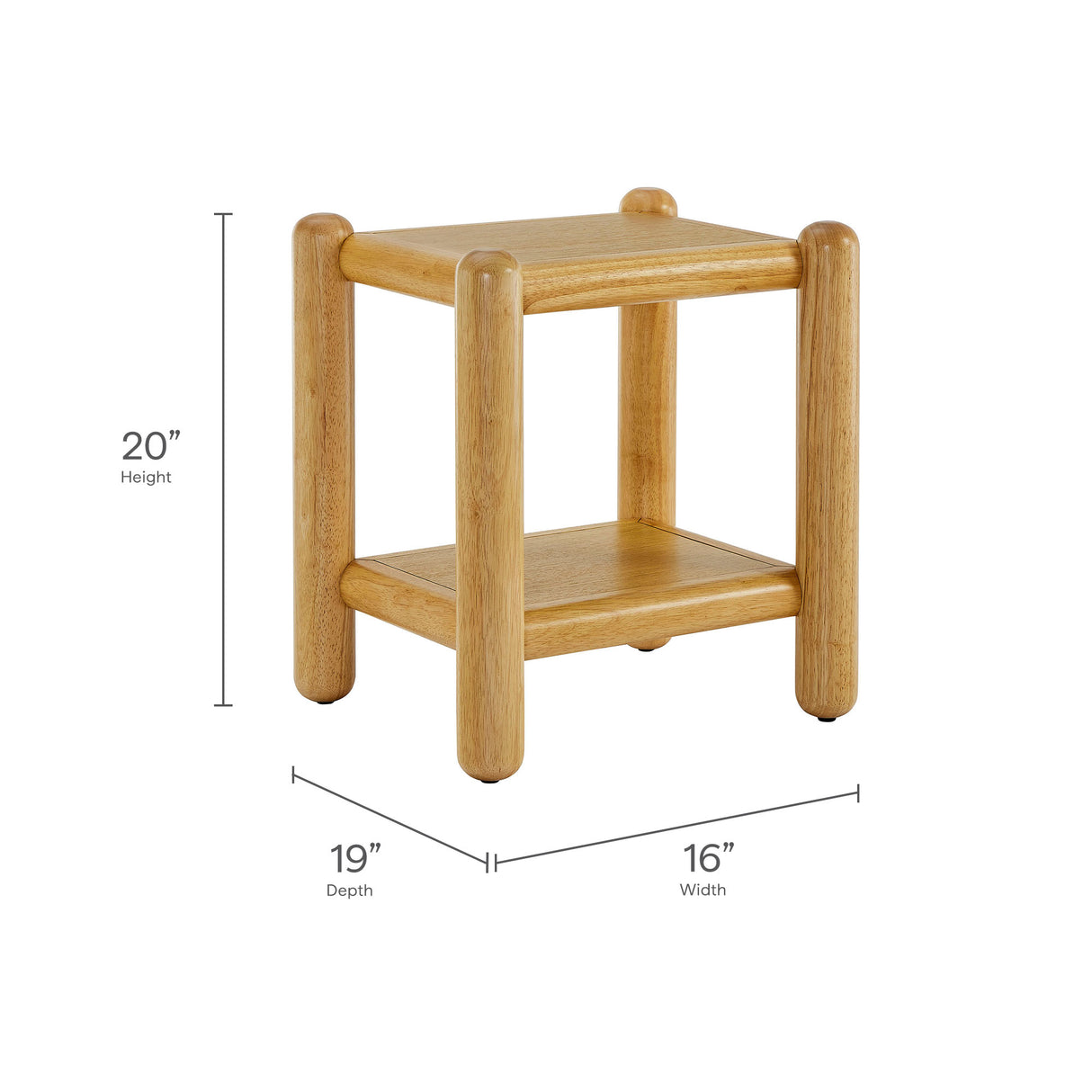 Arcus Rectangular 2-Tier Side Table by Modway