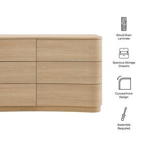 Mirae 6-Drawer Curved Dresser by Modway