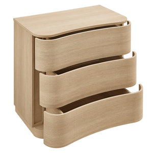 Mirae 3-Drawer Curved Compact Dresser by Modway