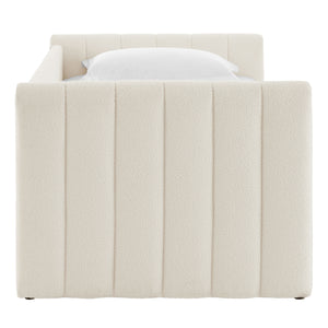 Veyla Channel Tufted Boucle Twin Daybed with Trundle by Modway