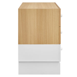 Nolia 3-Drawer Color Block Dresser by Modway