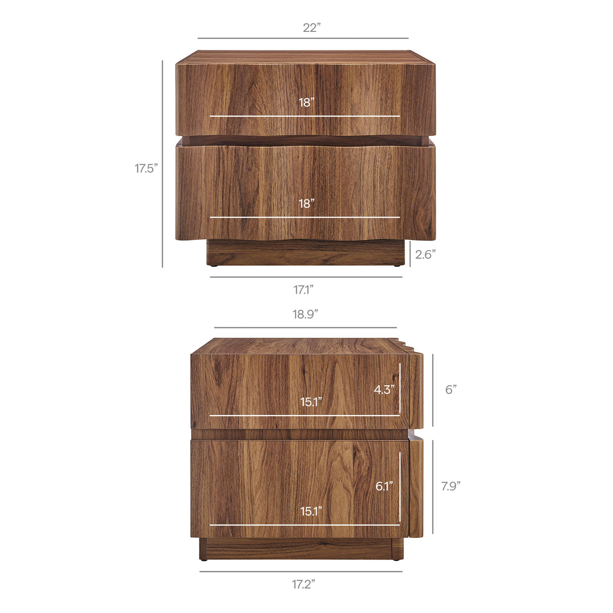 Isola 2 Drawer Nightstand by Modway