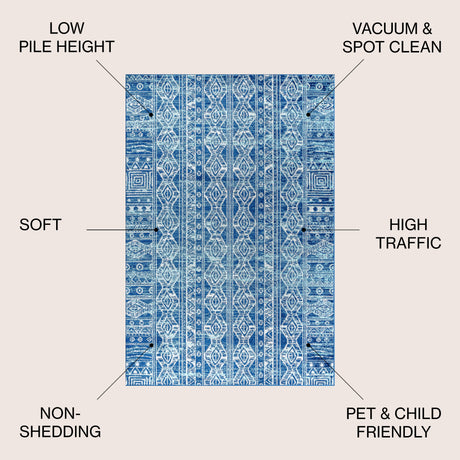 Modern Persian Boho Vintage Tribal Area Rug