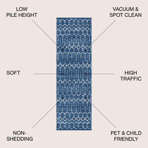 Moroccan HYPE Boho Vintage Diamond Runner Rug