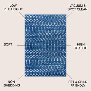 Moroccan HYPE Boho Vintage Diamond Area Rug
