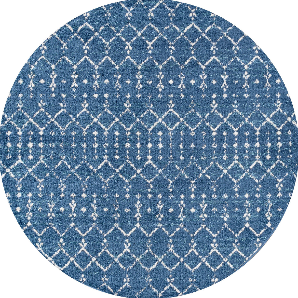 Moroccan HYPE Boho Vintage Diamond Round Area Rug