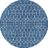 Moroccan HYPE Boho Vintage Diamond Round Area Rug