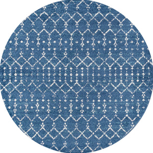 Moroccan HYPE Boho Vintage Diamond Round Area Rug