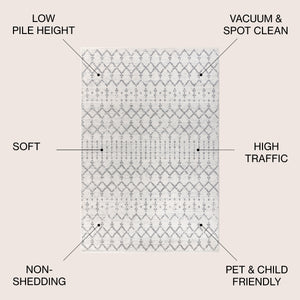 Moroccan HYPE Boho Vintage Diamond Area Rug