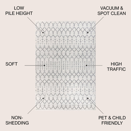 Moroccan HYPE Boho Vintage Diamond Area Rug